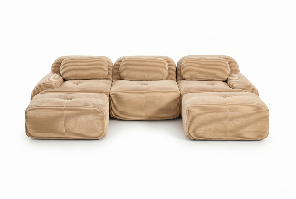 HAMLET 117'' 3-Seater Sofa with 2 Ottomans