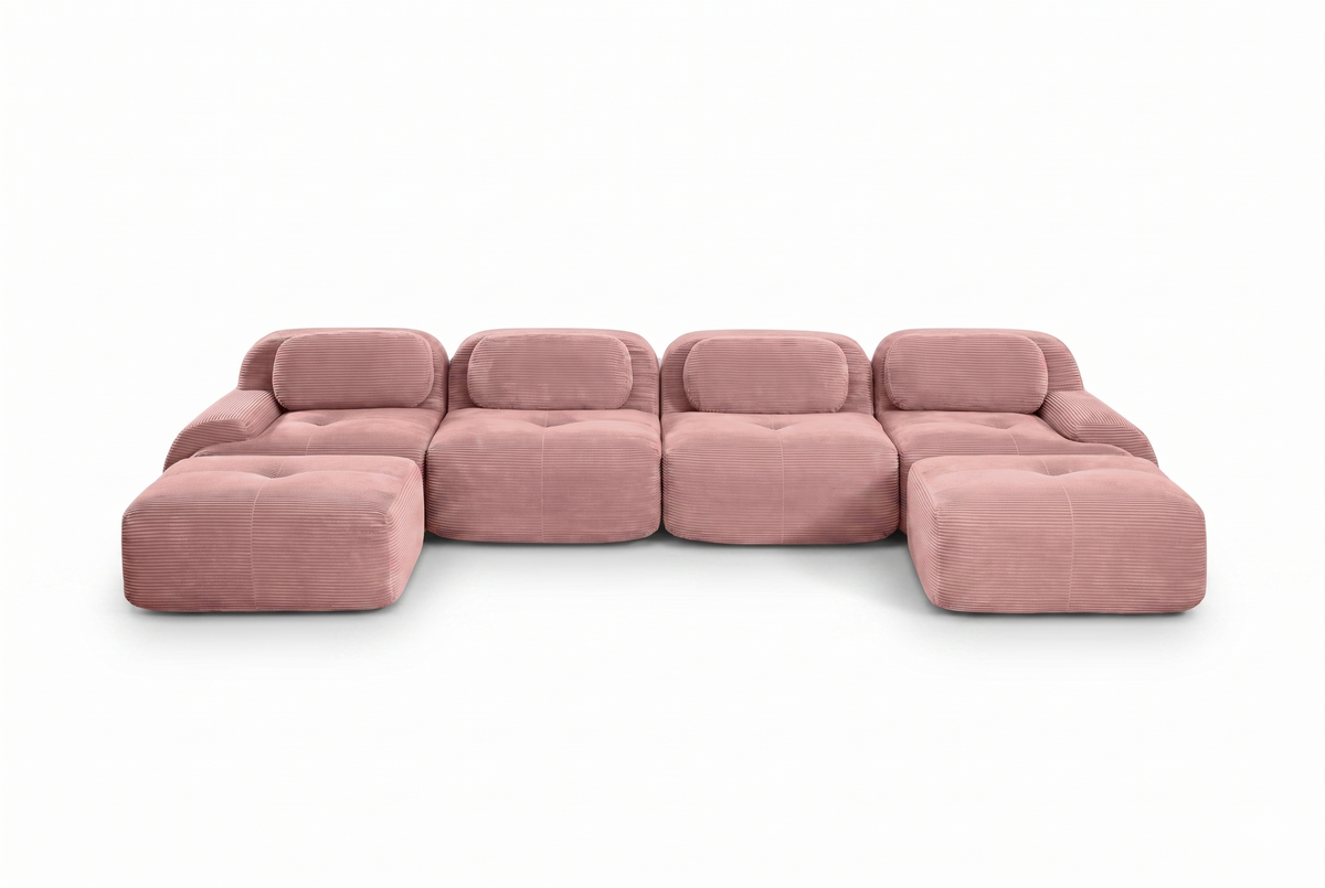 HAMLET 152'' 4-Seater Sofa with 2 Ottomans
