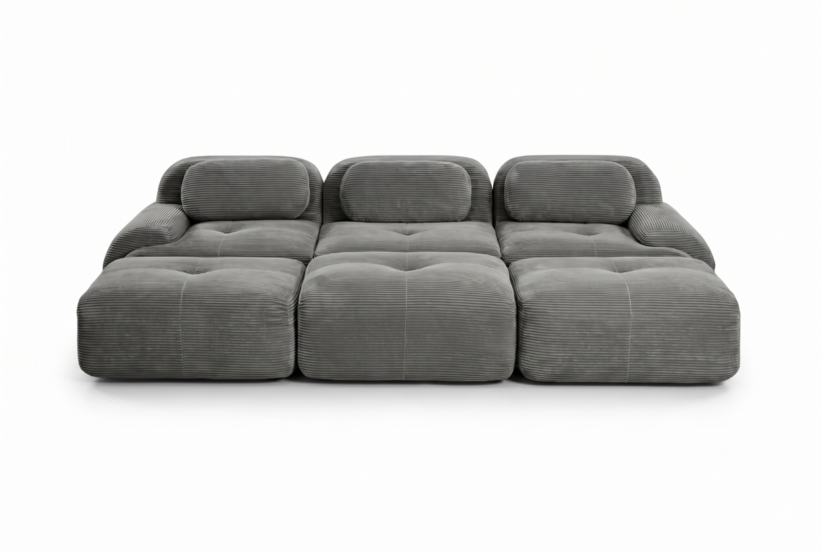 HAMLET 117'' 3-Seater Sofa with 3 Ottomans