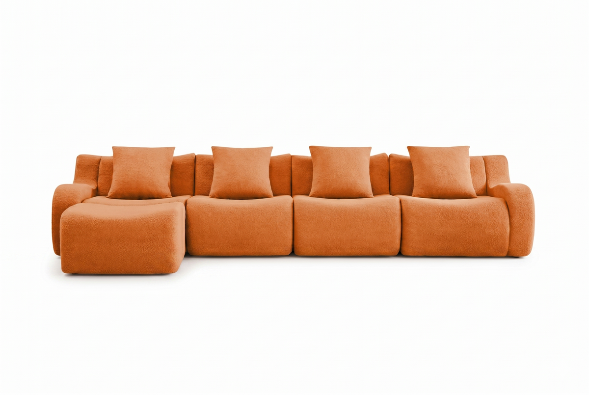 ROMA 148" 4-Seater Sofa with 1 Ottoman