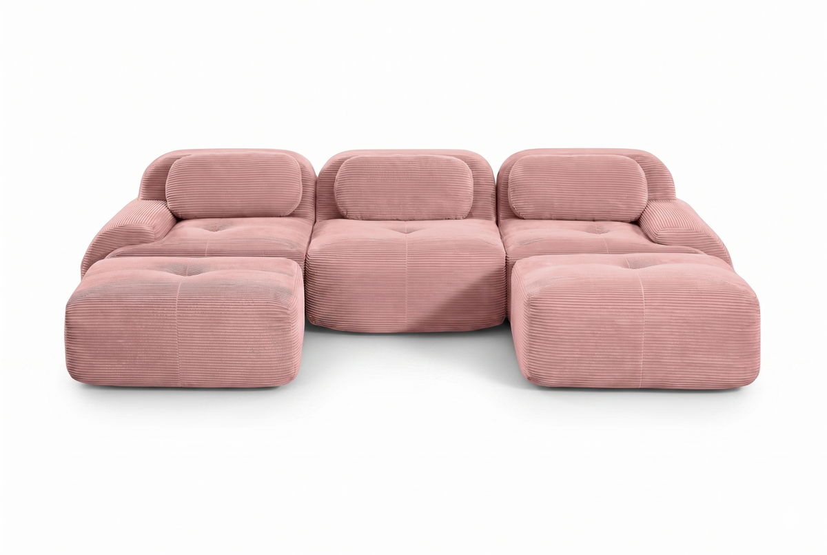 HAMLET 117'' 3-Seater Sofa with 2 Ottomans