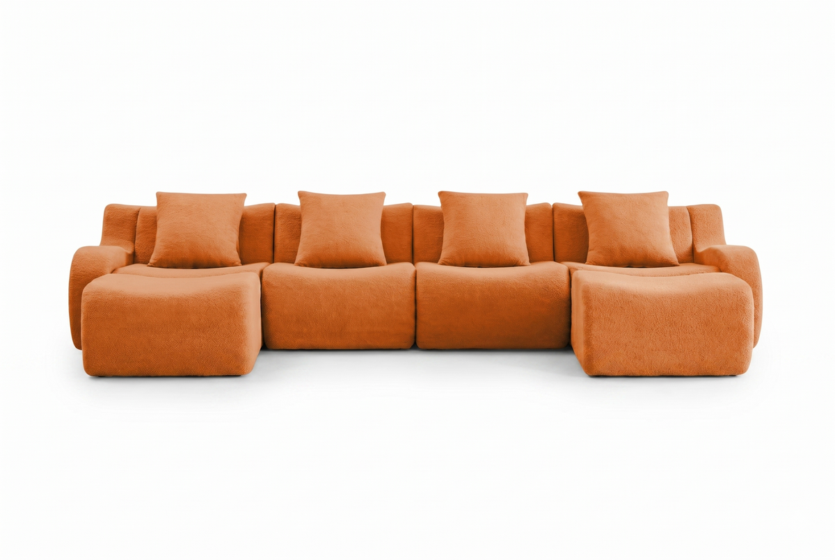 ROMA 148" 4-Seater Sofa with 2 Ottomans