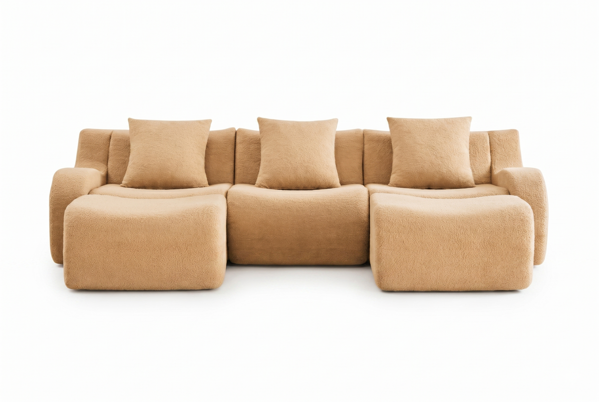 ROMA 115.3" 3-Seater Sofa with 2 Ottomans