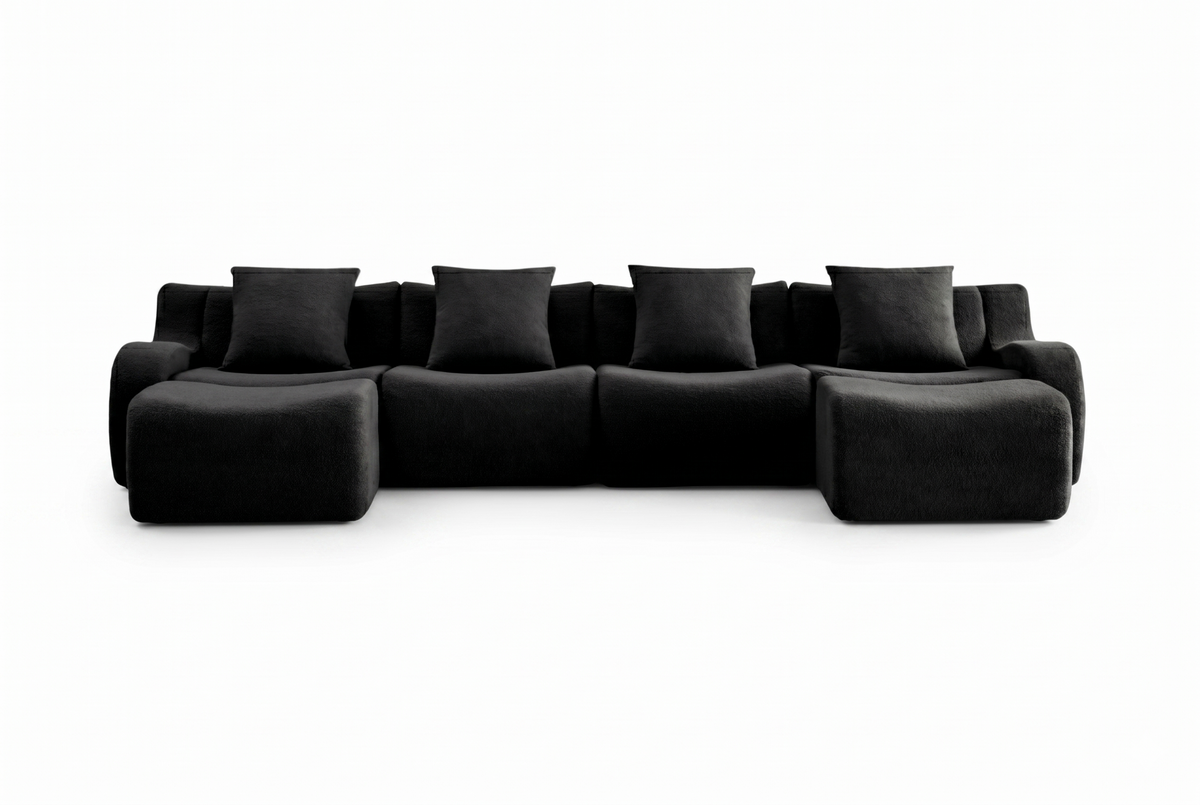 ROMA 148" 4-Seater Sofa with 2 Ottomans