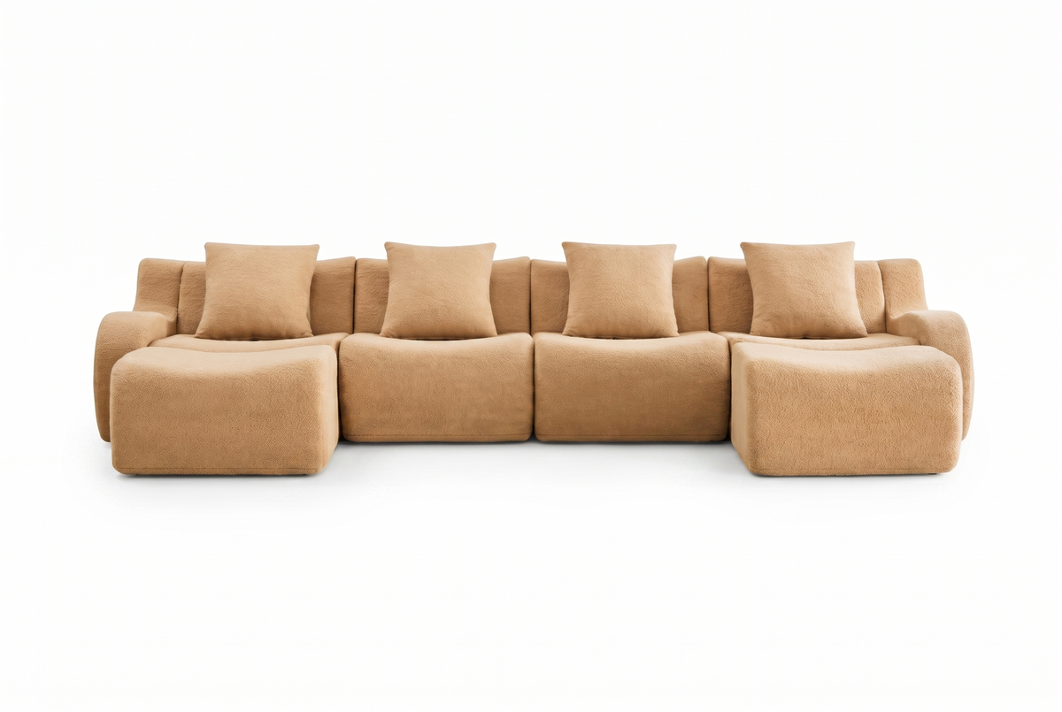 ROMA 148" 4-Seater Sofa with 2 Ottomans