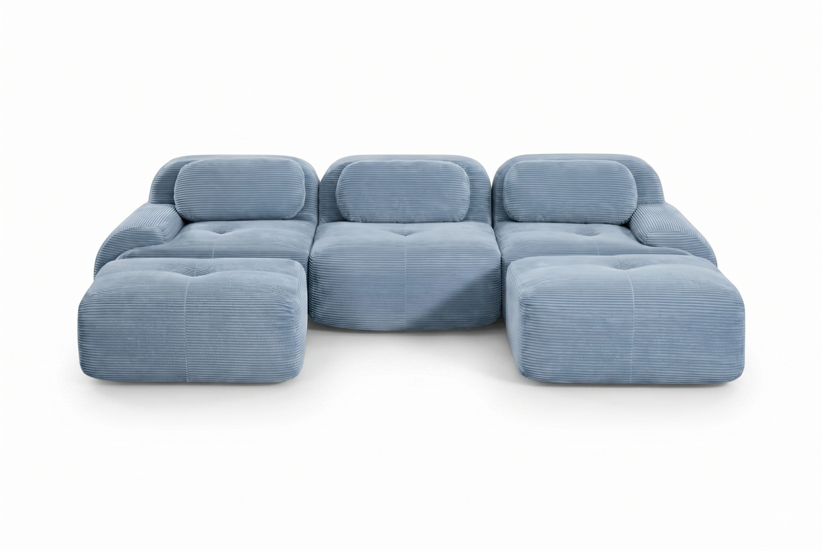 HAMLET 117'' 3-Seater Sofa with 2 Ottomans