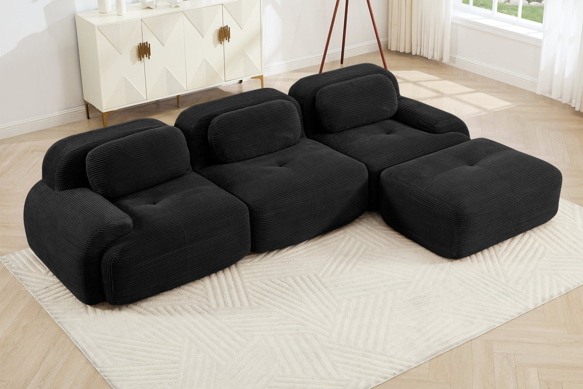 HAMLET 117'' 3-Seater Sofa with 1 Ottoman