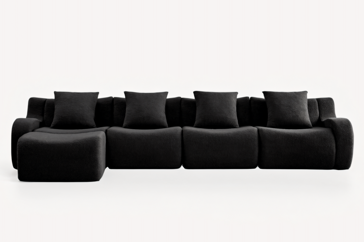 ROMA 148&quot; 4-Seater Sofa with 1 Ottoman
