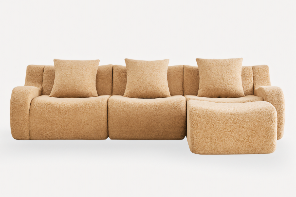 ROMA 115.3&quot; 3-Seater Sofa with 1 Ottoman