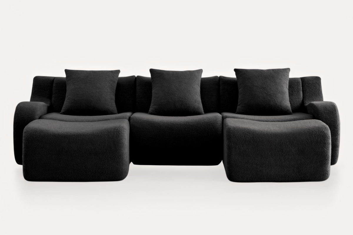 ROMA 115.3" 3-Seater Sofa with 2 Ottomans