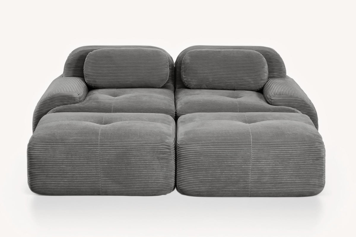 HAMLET 82'' Loveseat with 2 Ottomans