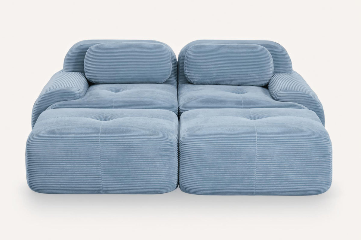 HAMLET 82'' Loveseat with 2 Ottomans