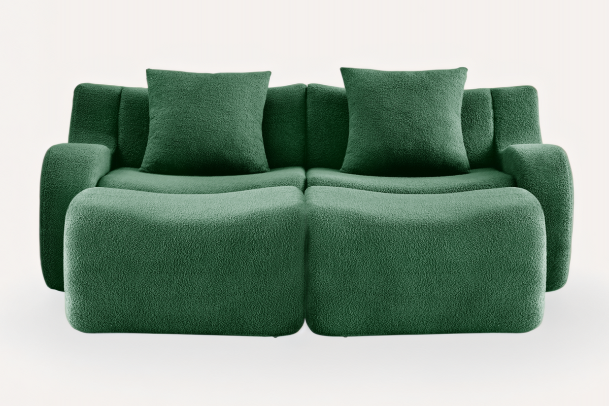 ROMA 82.7&quot; Loveseat with 2 Ottomans
