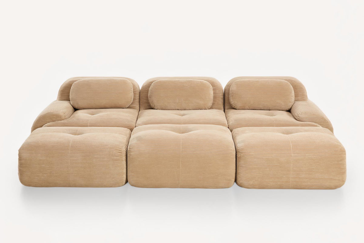 HAMLET 117'' 3-Seater Sofa with 3 Ottomans