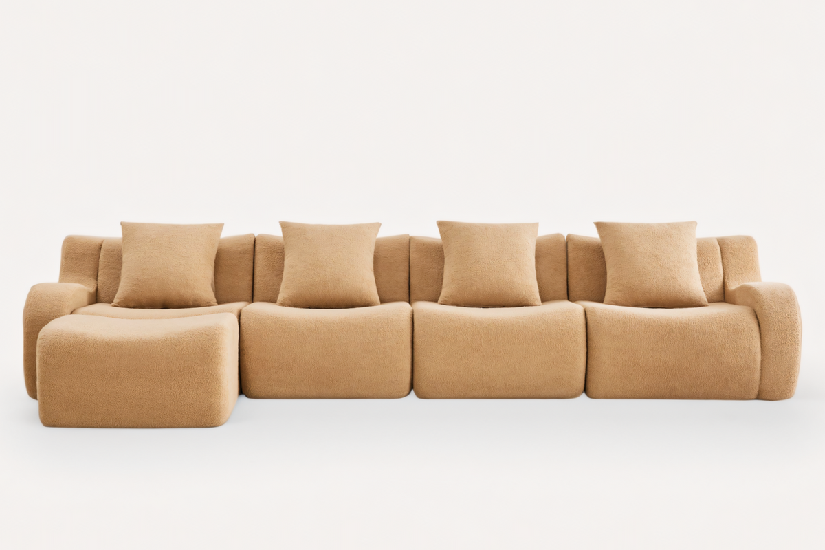 ROMA 148&quot; 4-Seater Sofa with 1 Ottoman