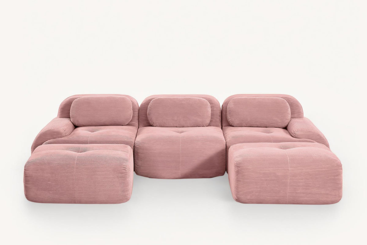 HAMLET 117'' 3-Seater Sofa with 2 Ottomans