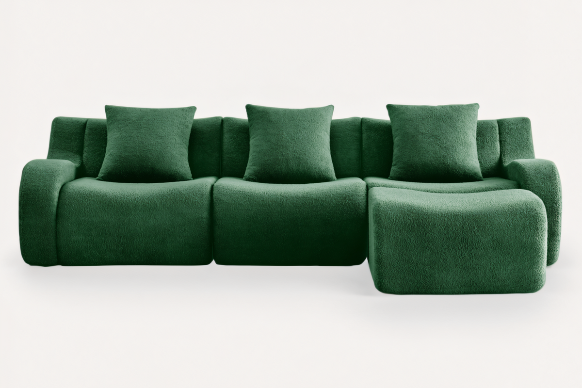 ROMA 115.3&quot; 3-Seater Sofa with 1 Ottoman