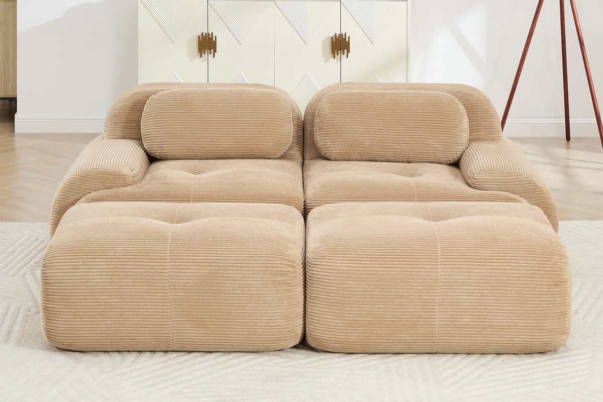 HAMLET 82'' Loveseat with 2 Ottomans