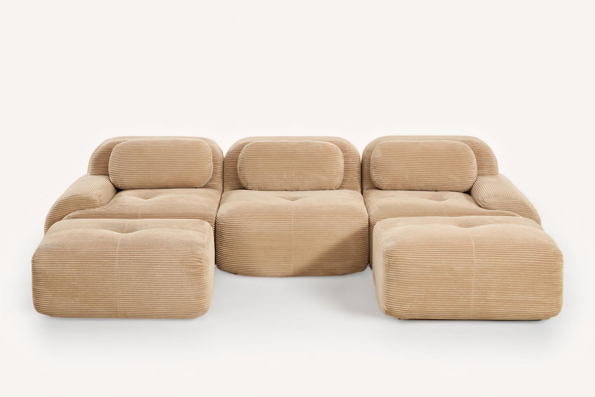 HAMLET 117'' 3-Seater Sofa with 2 Ottomans