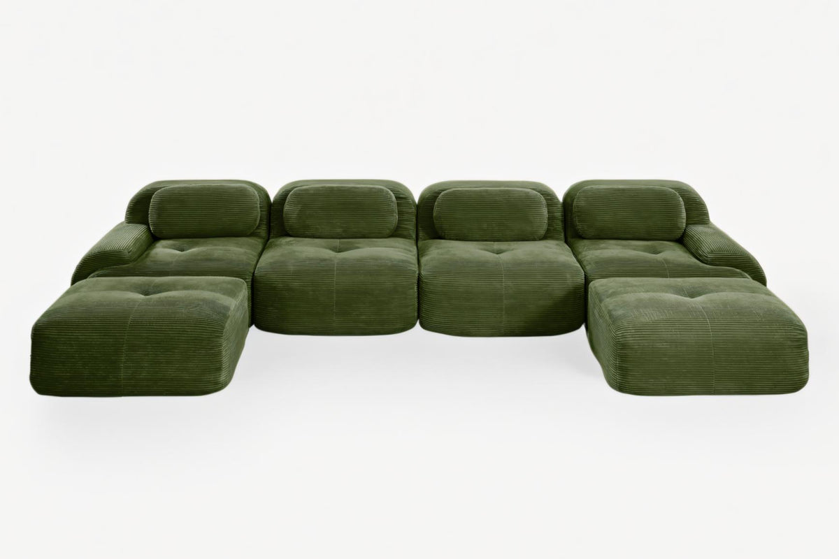 HAMLET 152'' 4-Seater Sofa with 2 Ottomans