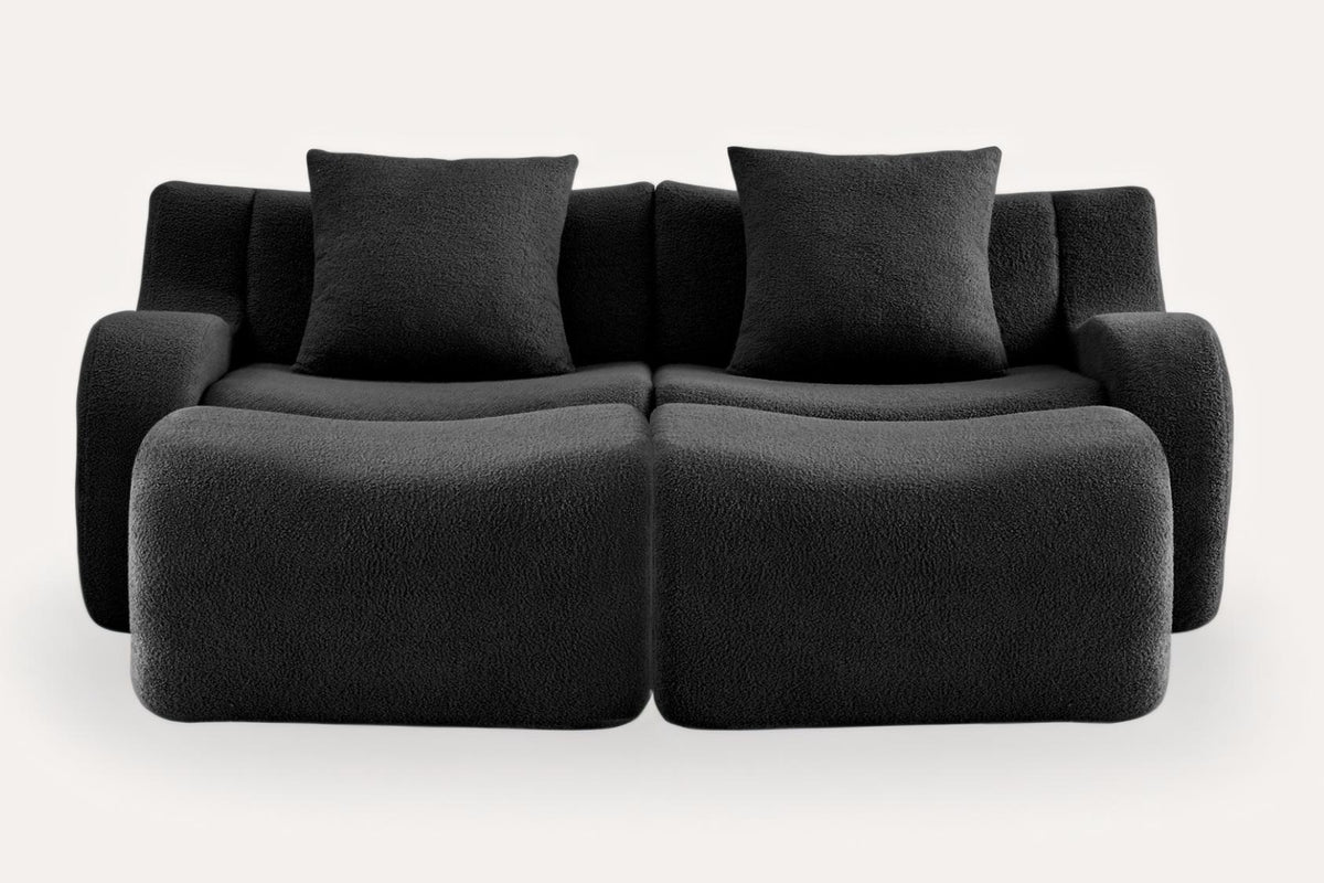 ROMA 82.7" Loveseat with 2 Ottomans