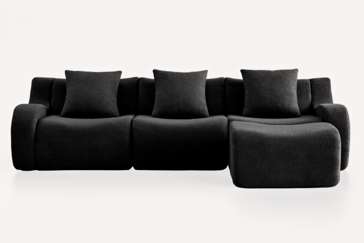 ROMA 115.3&quot; 3-Seater Sofa with 1 Ottoman